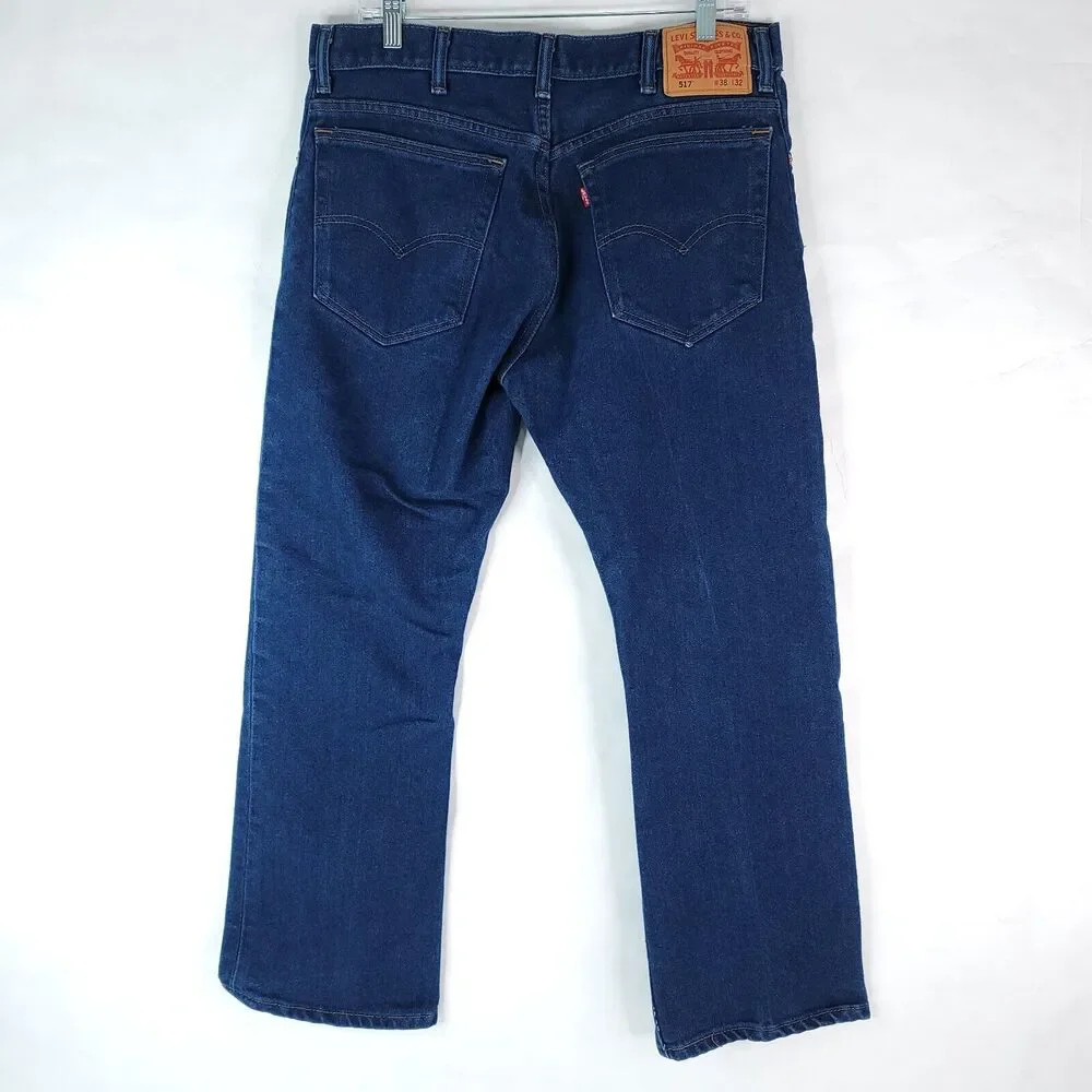 Levis 517‎ Jeans Mens Size 38x32 (36x29.5) Blue Denim Bootcut 2014